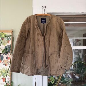 Madewell Quilted Green Utility Jacket